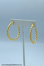 The Gemelli Hoop Earrings - Yellow  Gold