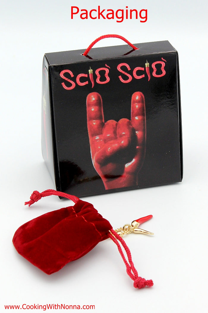 The Silver Beaded Cornicello Necklace - Red Beads