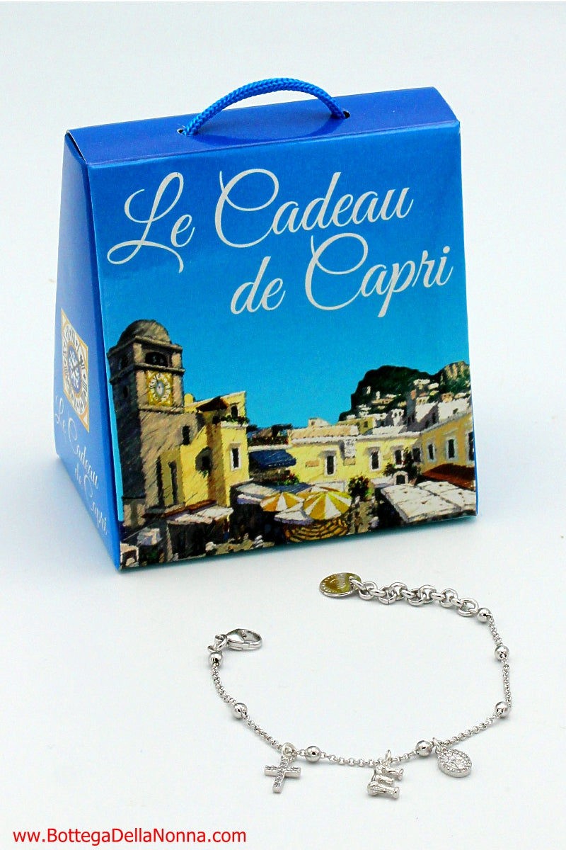 The Holy Initial Bracelet - White Gold Plated