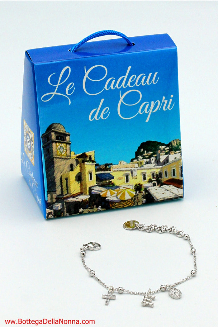 The Holy Initial Bracelet - White Gold Plated