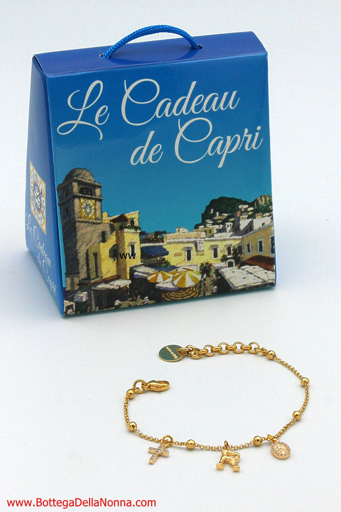 The Holy Initial Bracelet - Yellow Gold Plated