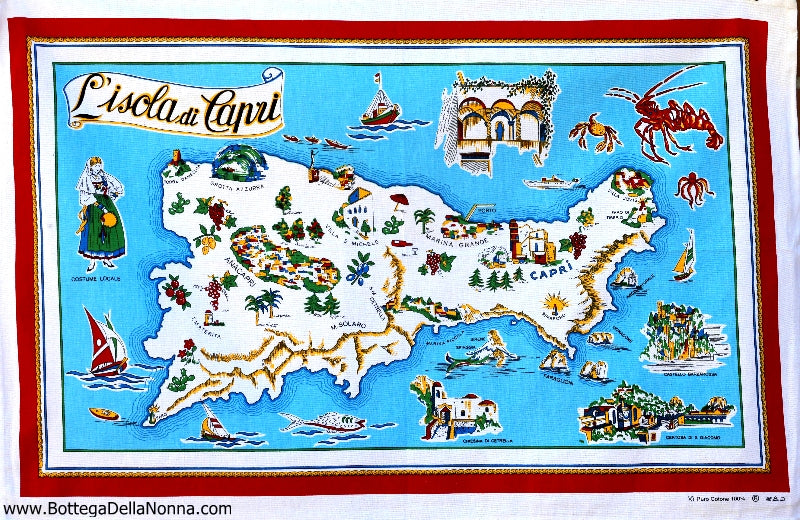 Isola di Capri - Dish Towel - Made in Italy