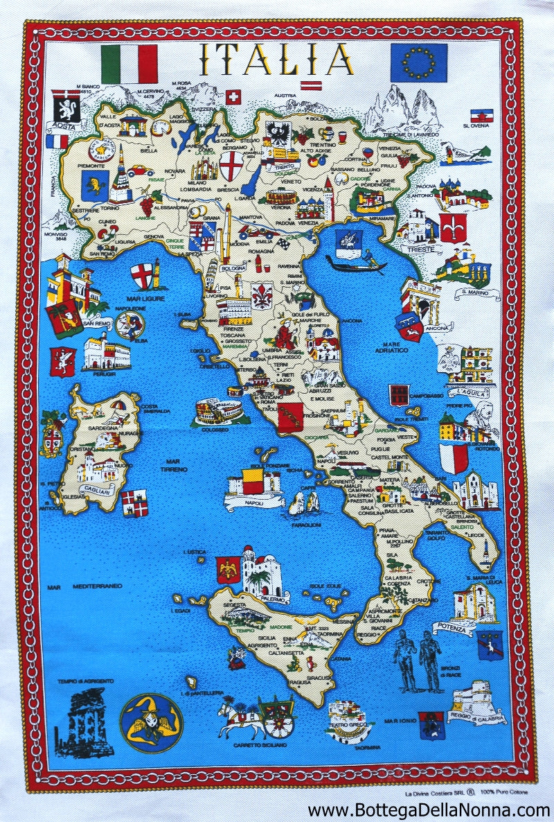 Firenze Red - Dish Towel - Made in Italy – La Bottega della Nonna