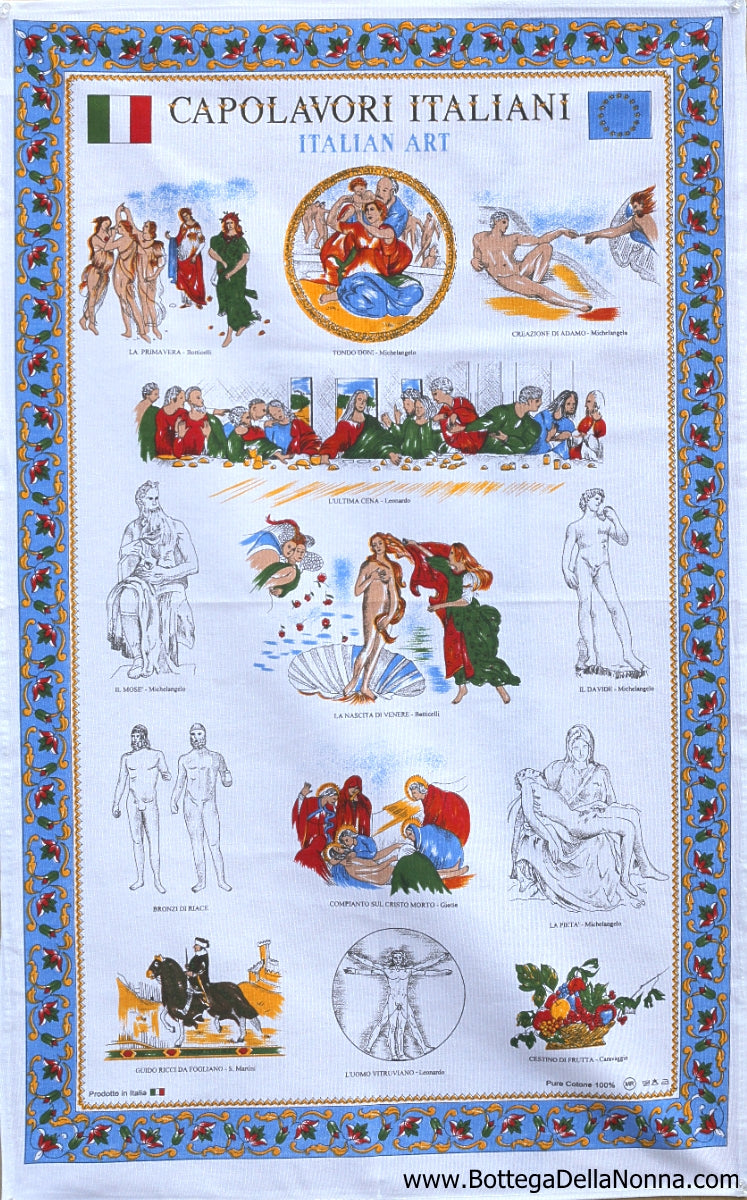 Italian Masterpieces - Dish Towel - Made in Italy