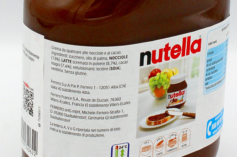 Nutella 950 Gr in  Glass Jar - Imported from Italy