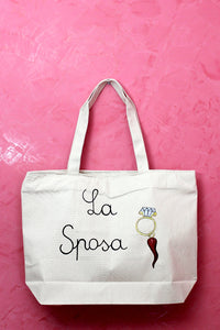 Handpainted La Sposa Canvas Bag