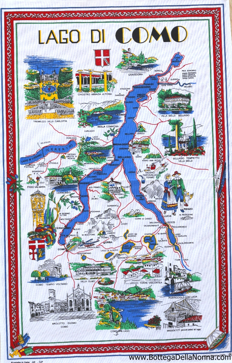 Lago di Como - Dish Towel - Made in Italy
