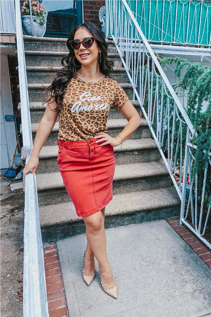 Ciao Amore - Leopard T-Shirt for Women