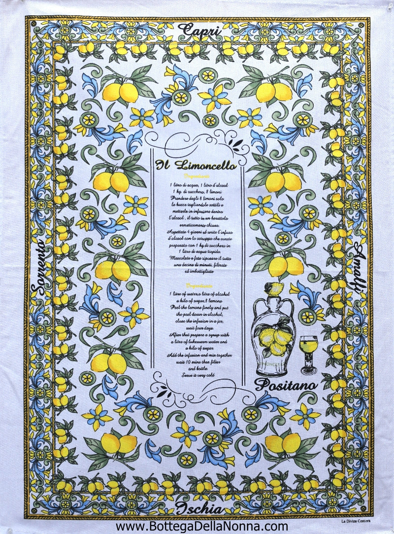 Limoncello Amalfi Coast - Dish Towel - Made in Italy
