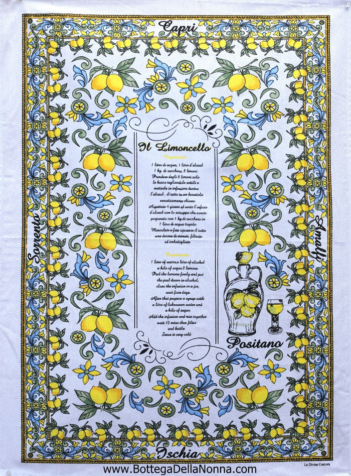 Limoncello Amalfi Coast - Dish Towel - Made in Italy