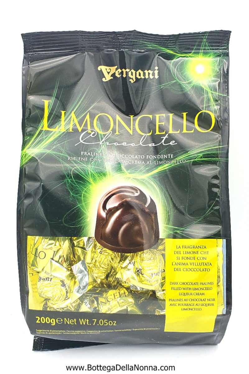 Chocolate Pralines Filled with  Limoncello Liqueur Cream