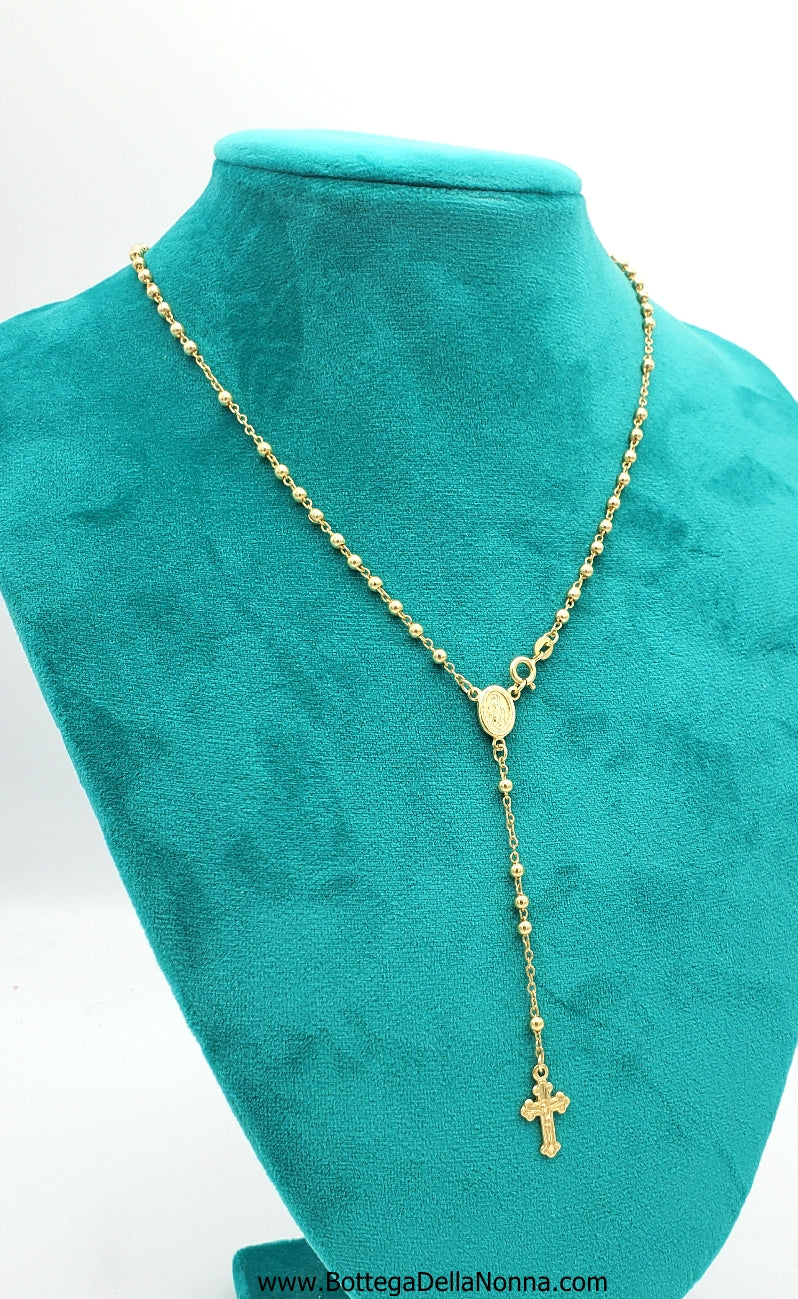 The Madonna Mia Rosary Necklace - Yellow Gold
