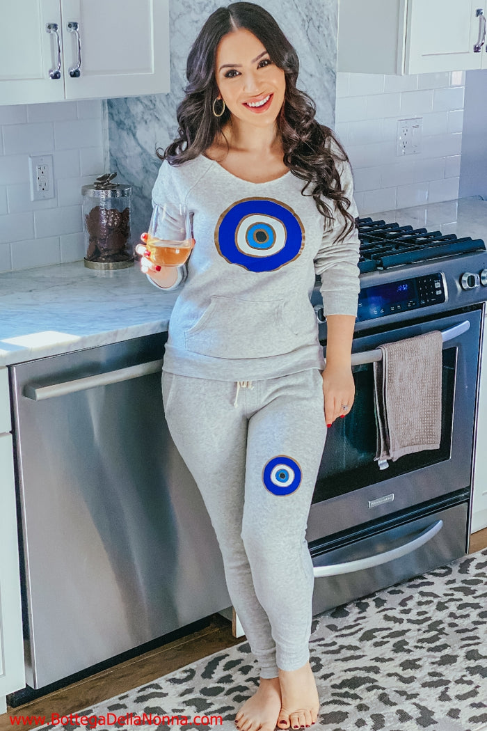 The Malocchio Envy Tracksuit - Light Grey