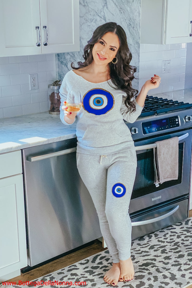 The Malocchio Envy Tracksuit - Light Grey