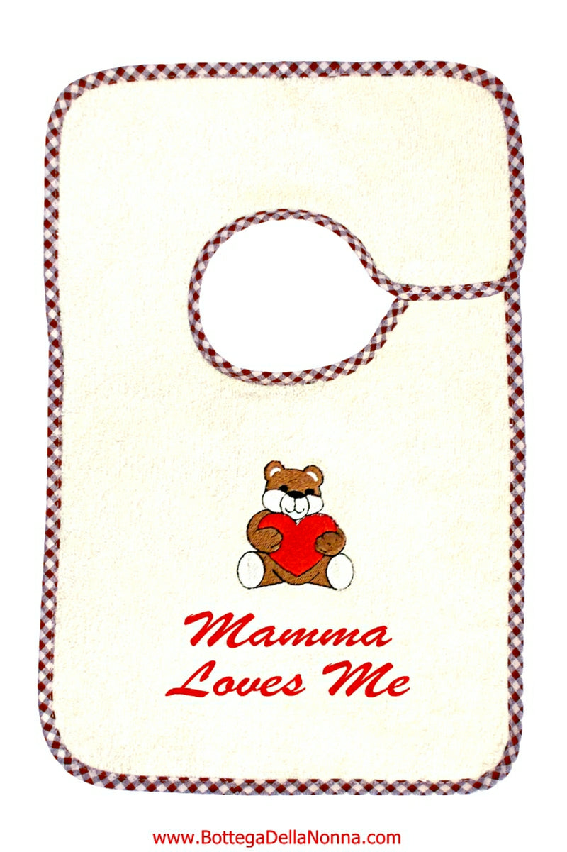 Mamma Loves Me - Bib - Large