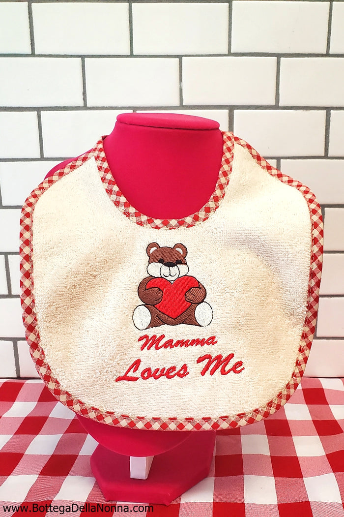 Mamma Loves Me - Bib - Medium