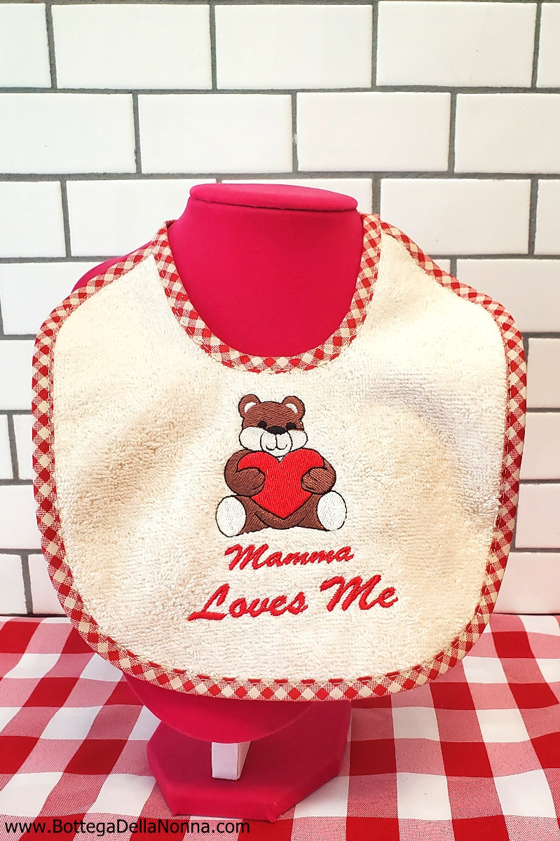 Mamma Loves Me - Bib - Medium