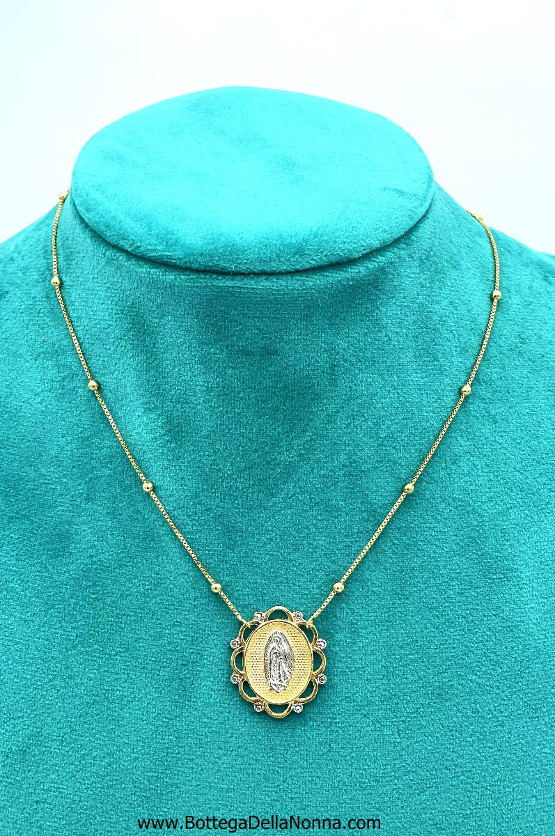 The Milano Madonnina Necklace - Yellow Gold