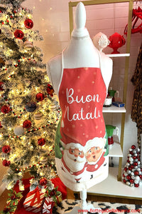 Buon Natale Mr. & Mrs. Claus Apron - Made in Italy