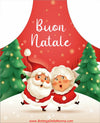 Buon Natale Mr & Mrs Claus Apron - Made in Italy