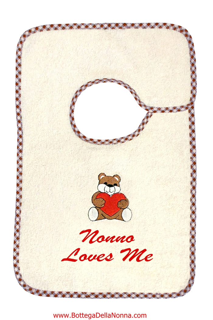 Nonno Loves Me - Bib - Large
