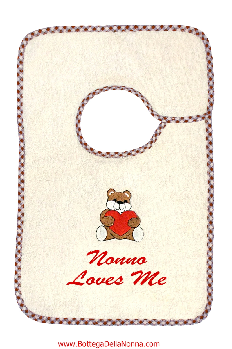 Nonno Loves Me - Bib - Large