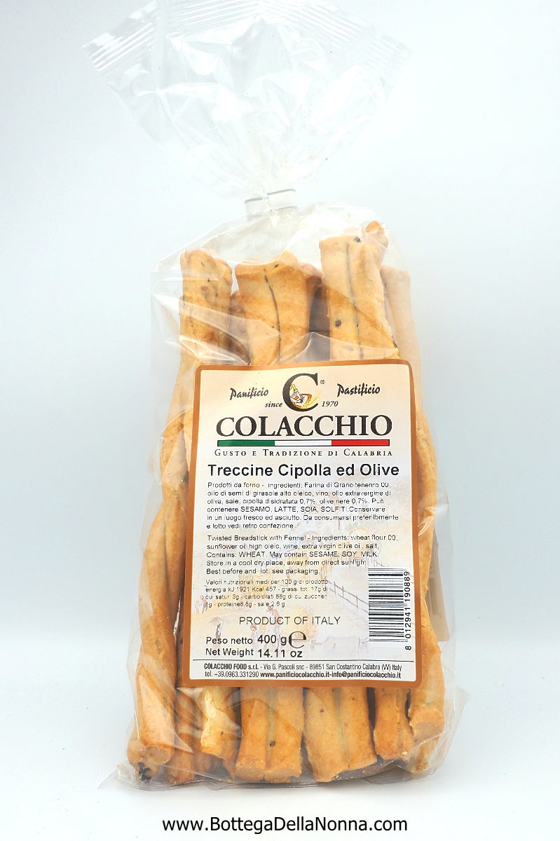 Treccine Cipolla e Olive - Onion and Olive Braids - Colacchio