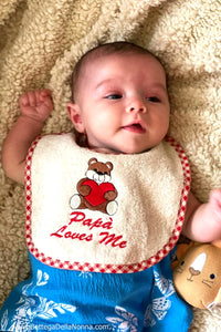 Papa` Loves Me - Bib - Newborn
