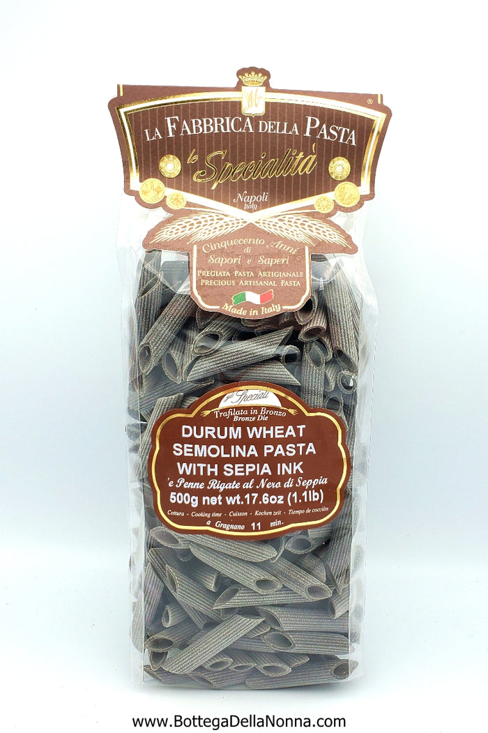 Black Squid Ink Penne Rigate  - Fabbrica della Pasta