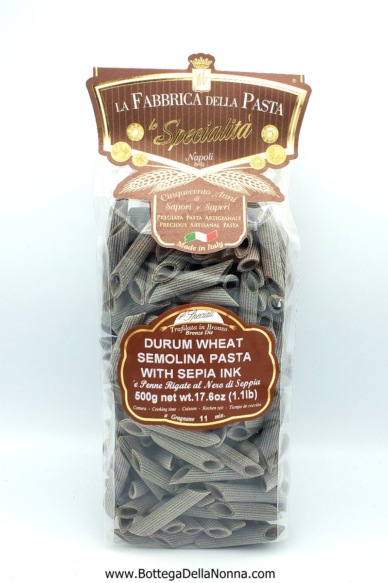 Black Squid Ink Penne Rigate  - Fabbrica della Pasta