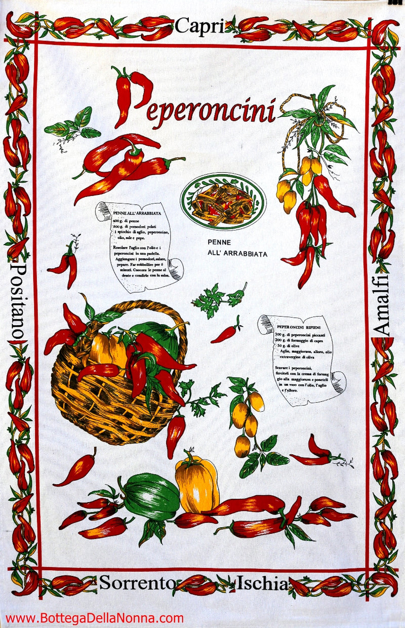 Peperoncini - Dish Towel - Made in Italy