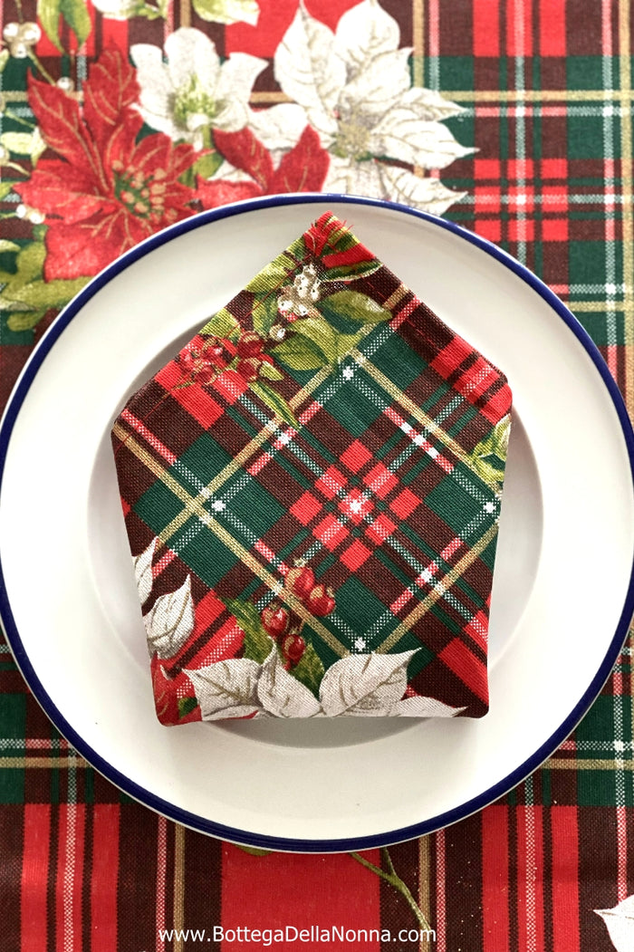 The Poinsettia Plaid Napkin