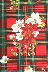 The Poinsettia Plaid  Tablecloth - Made in Italy