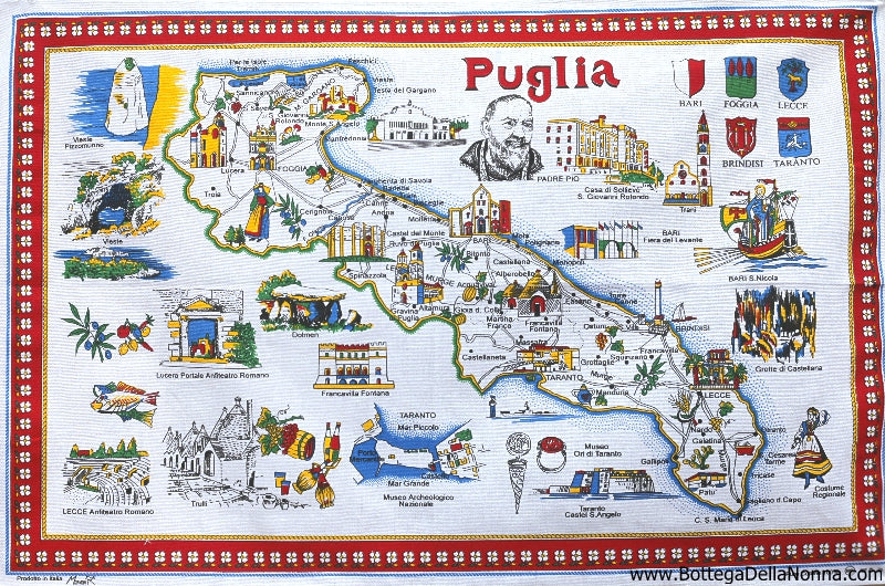 Puglia - Dish Towel - Made in Italy