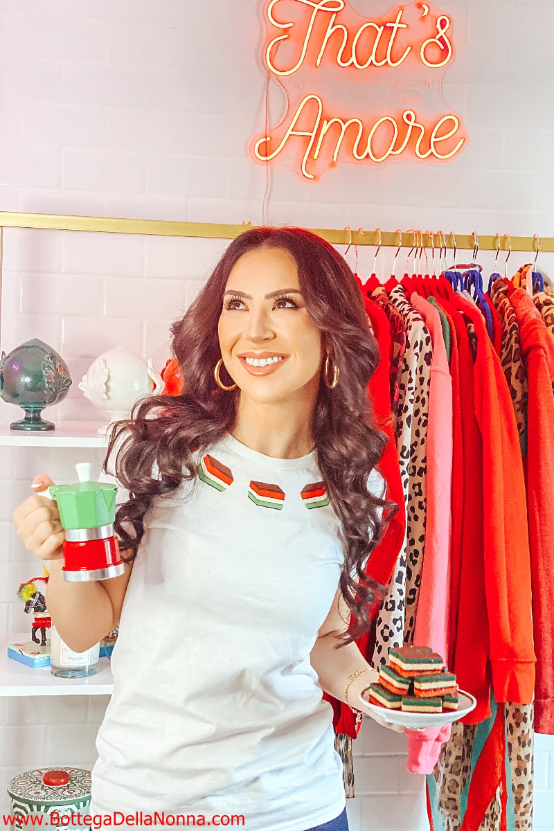The Rainbow Cookie Necklace Tee - Ladies