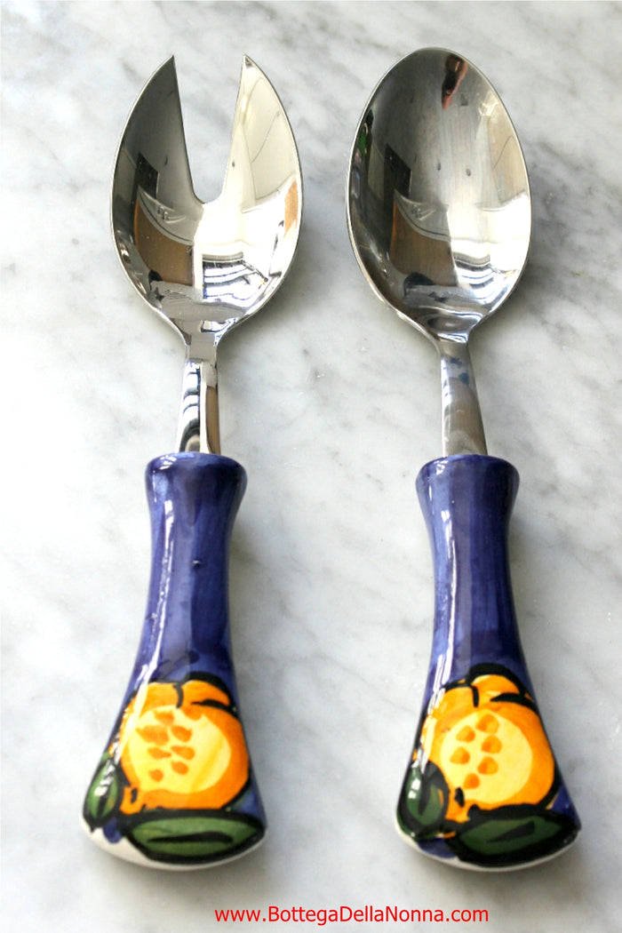 The Positano Salad Spoon and Fork Set