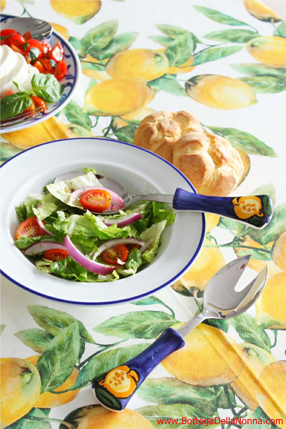 The Positano Salad Spoon and Fork Set