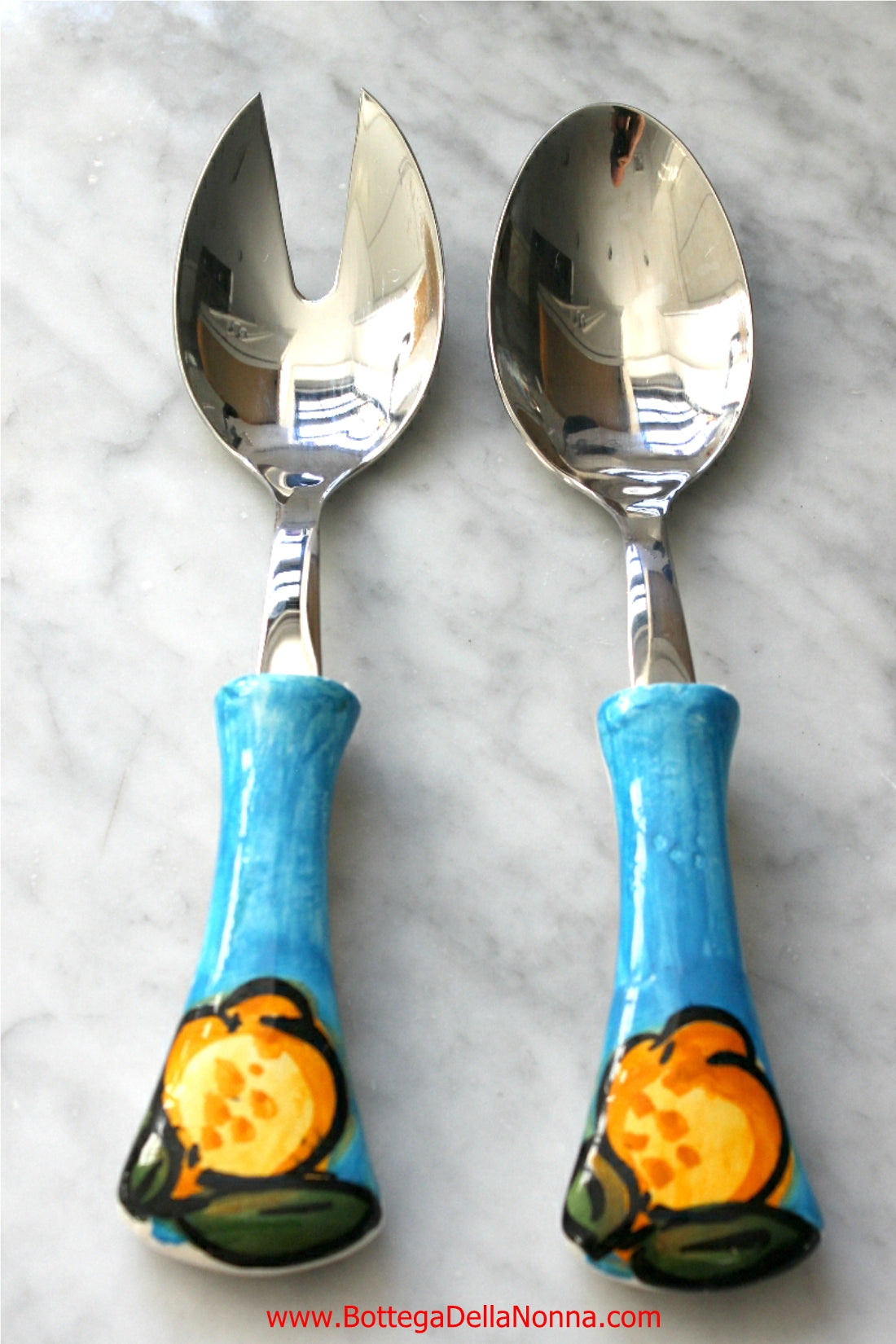 The Positano Salad Spoon and Fork Set