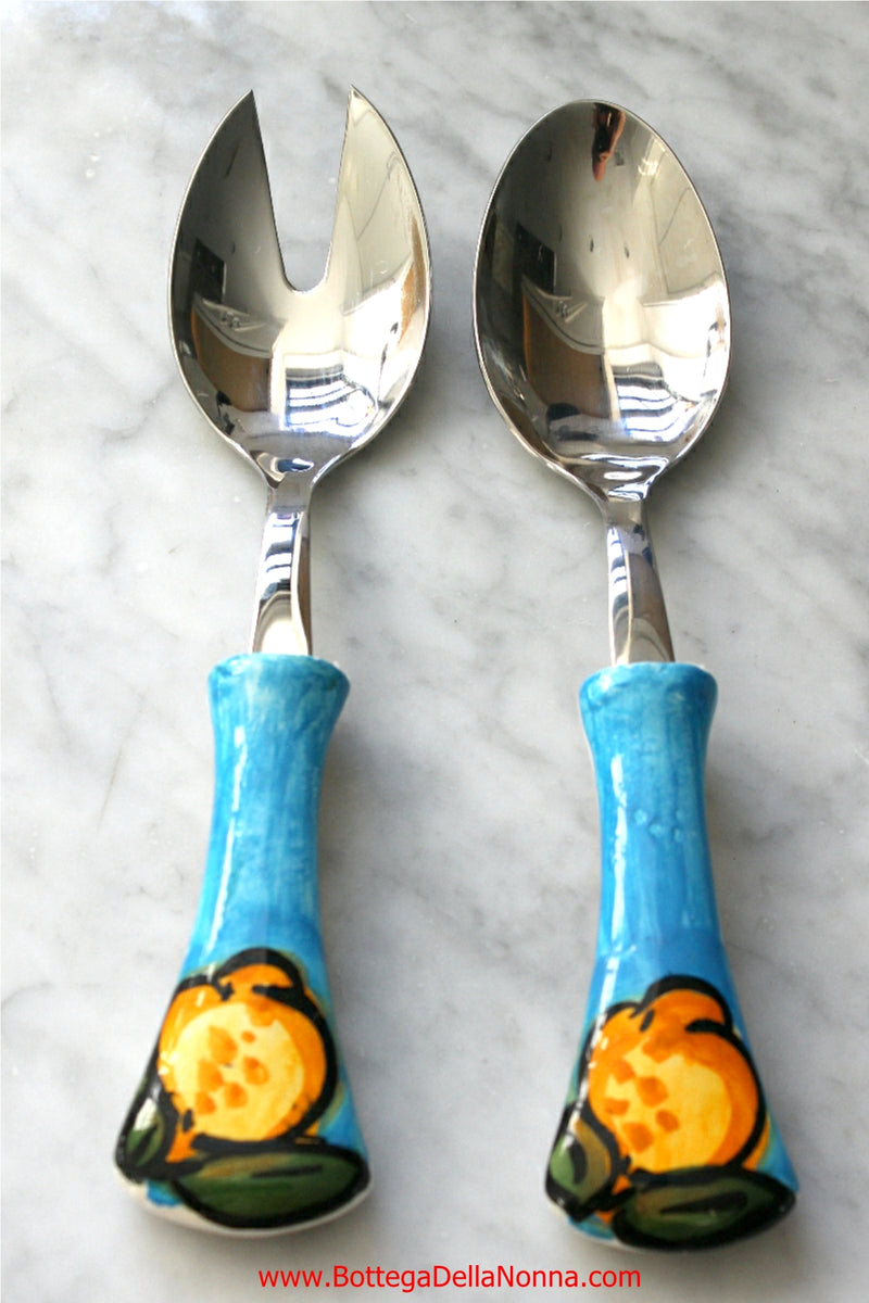 The Positano Salad Spoon and Fork Set