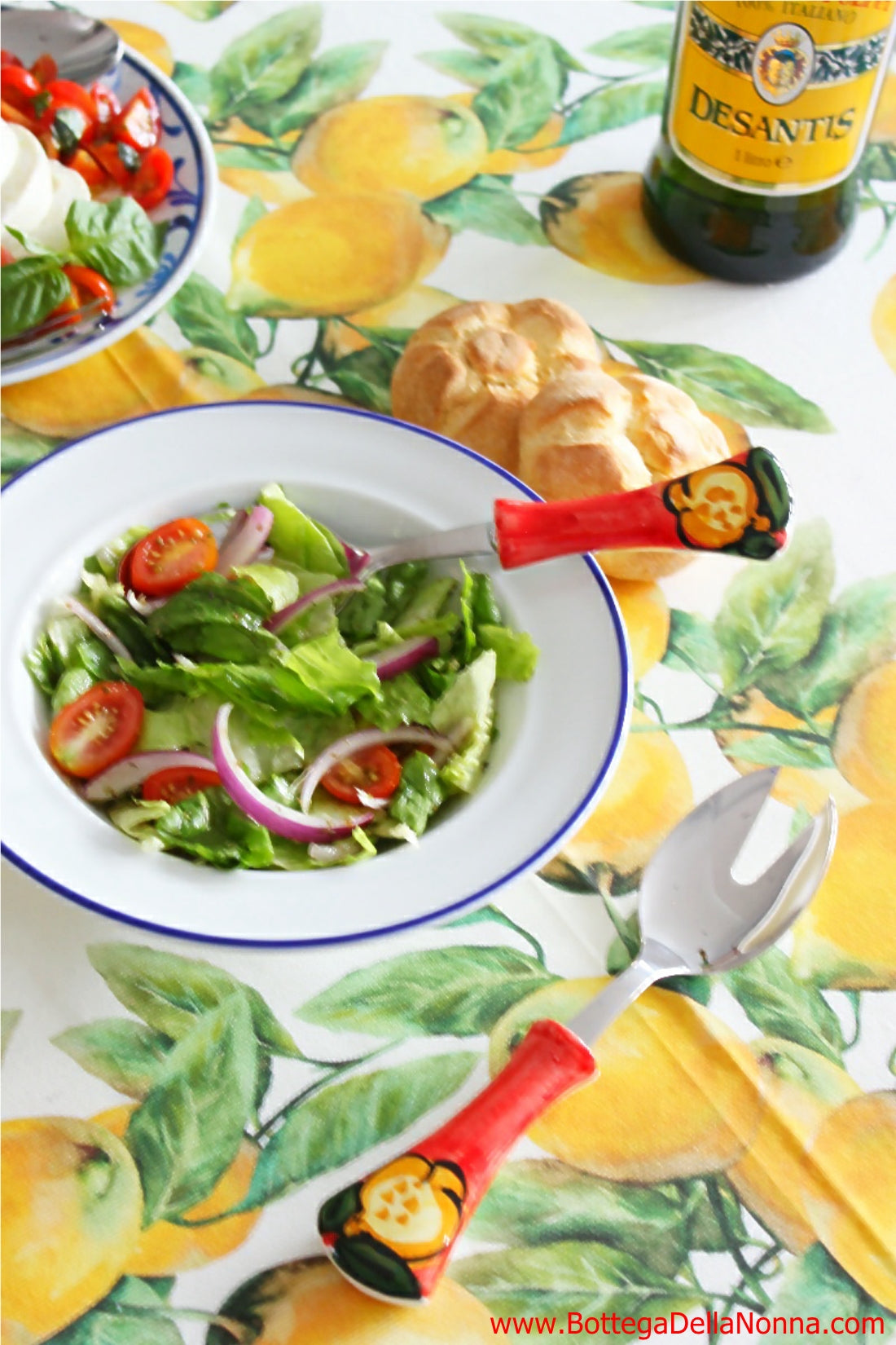 The Positano Salad Spoon and Fork Set – La Bottega della Nonna