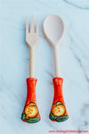 The Positano Wood Salad Spoon and Fork Set