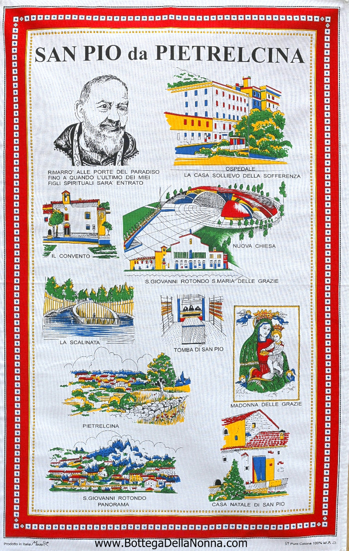 Santo Pio - Dish Towel - Made in Italy