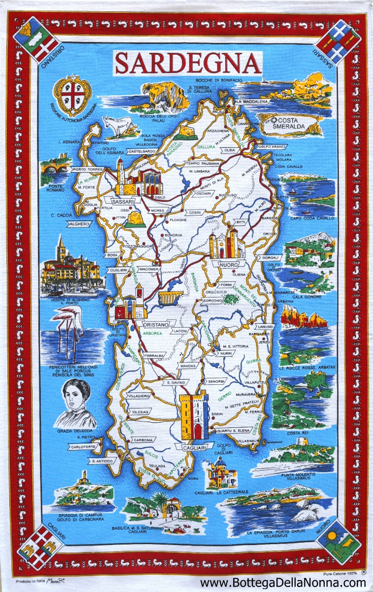 Sardegna - Dish Towel - Made in Italy