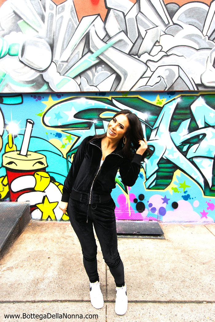 The Saucy Couture Saucy Tracksuit - Bella Black