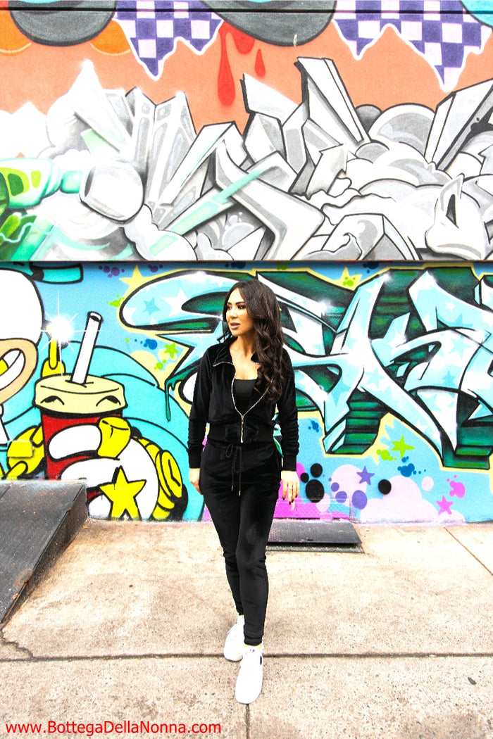 The Saucy Couture Very Saucy Tracksuit - Bella Black