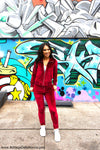 The Saucy Couture Saucy Tracksuit - Vino Red