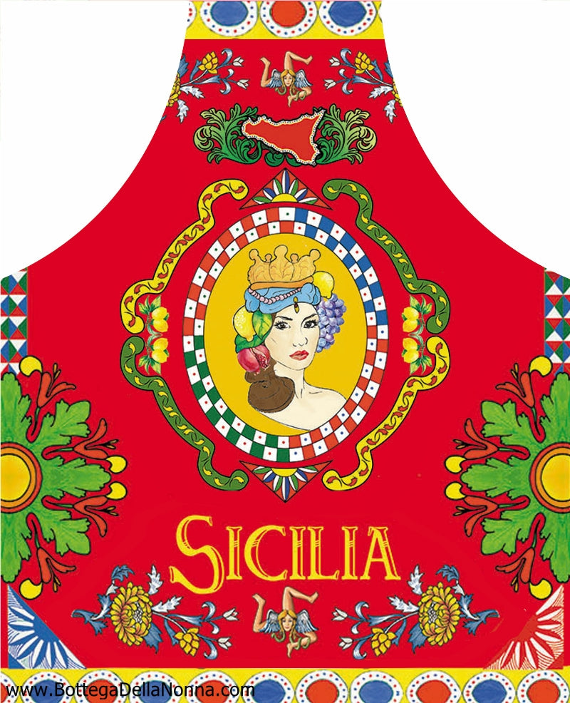 The Sicilia Testa di Mora  Apron - Made in Italy