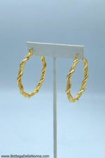 The Spaghetti Hoop Earrings - Yellow  Gold