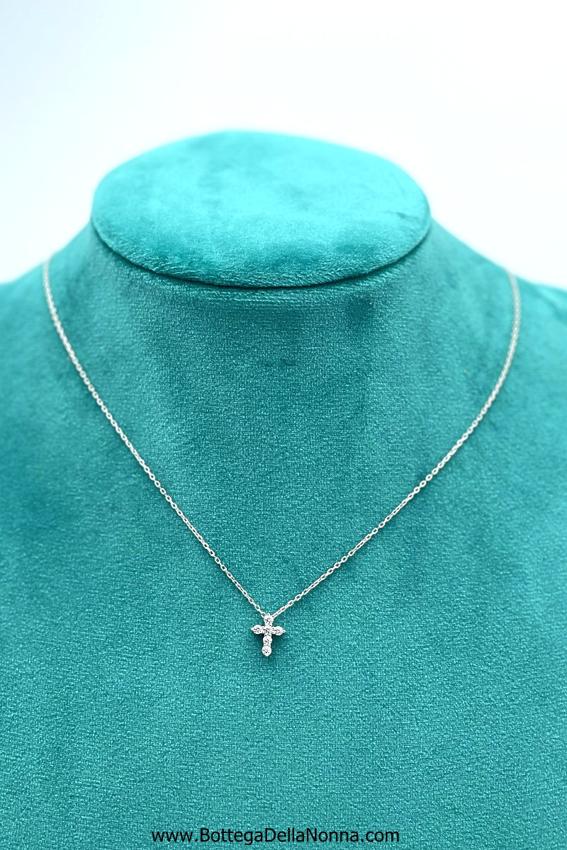 The Lucca Cross - White Gold