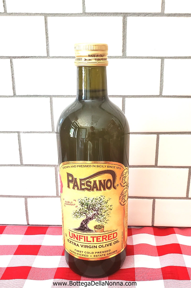 Unfiltered Extra Virgin Olive Oil from Sicilia - Paesano- 1 Liter